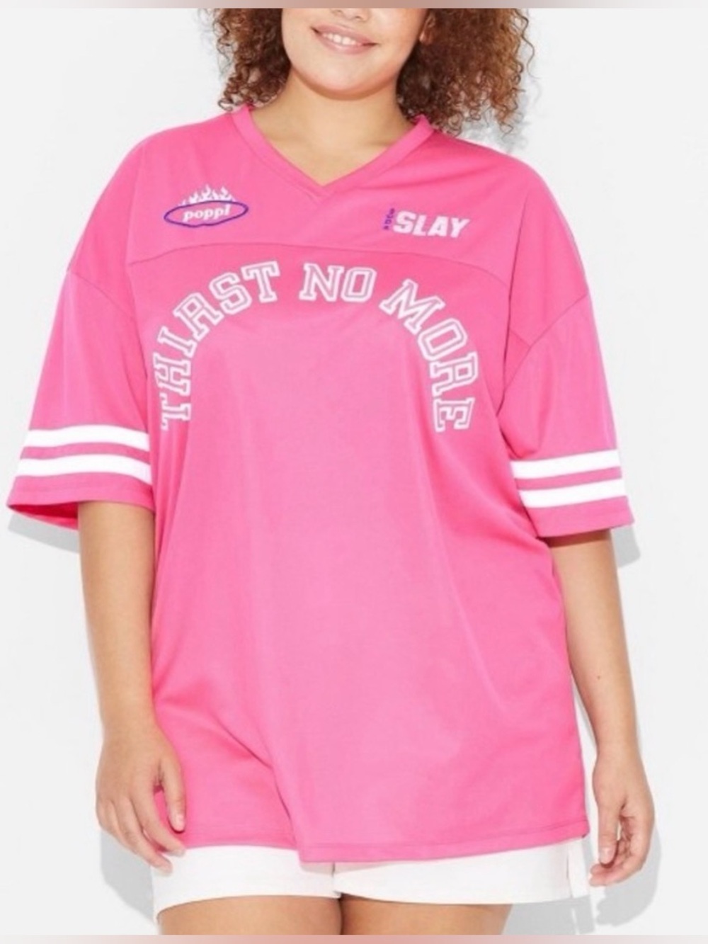 Poppi X Target Spirit Football Soda Jersey 25 Thirst No More Shirt Top Pink XXS